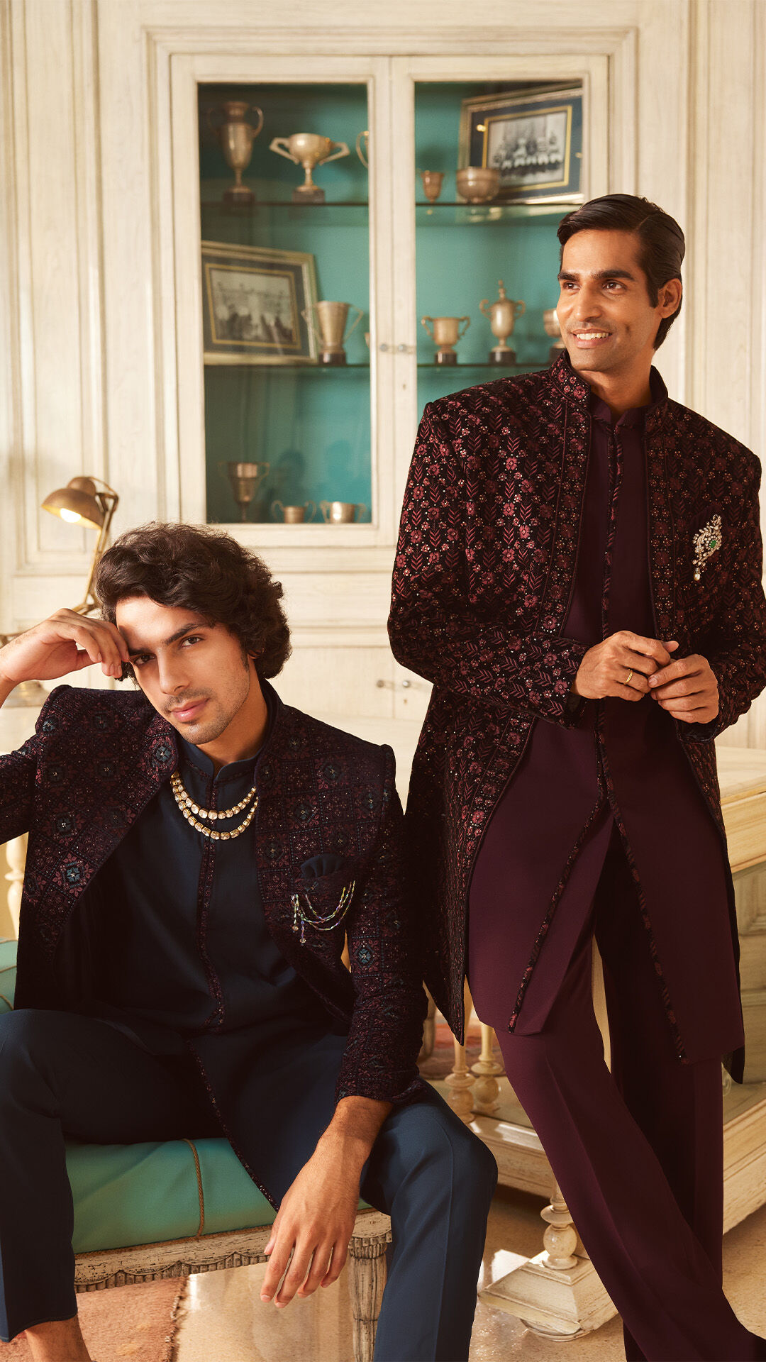 Men in modern stylish indo western outifit 